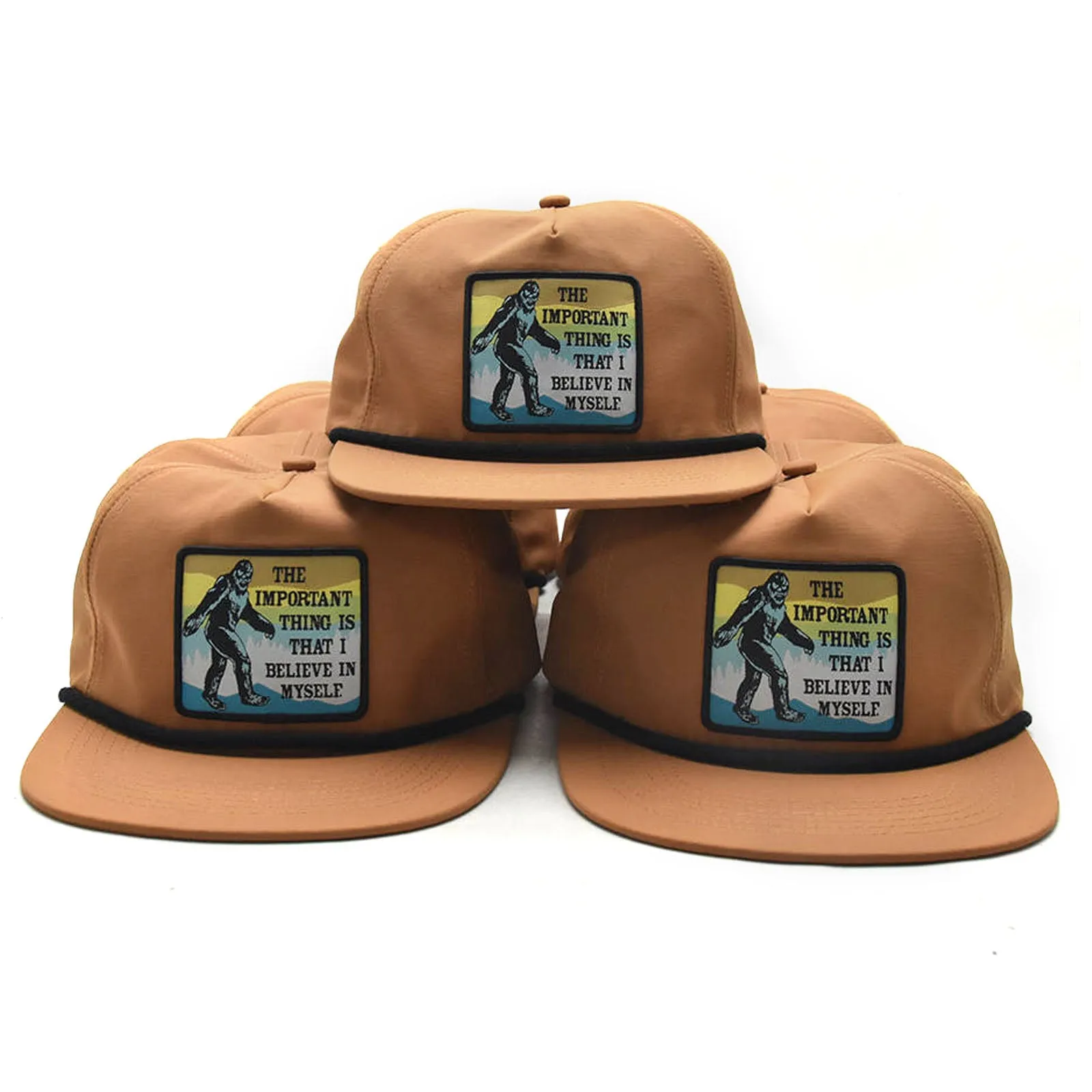 Bigfoot Believe Rope Hat (Camel Brown)