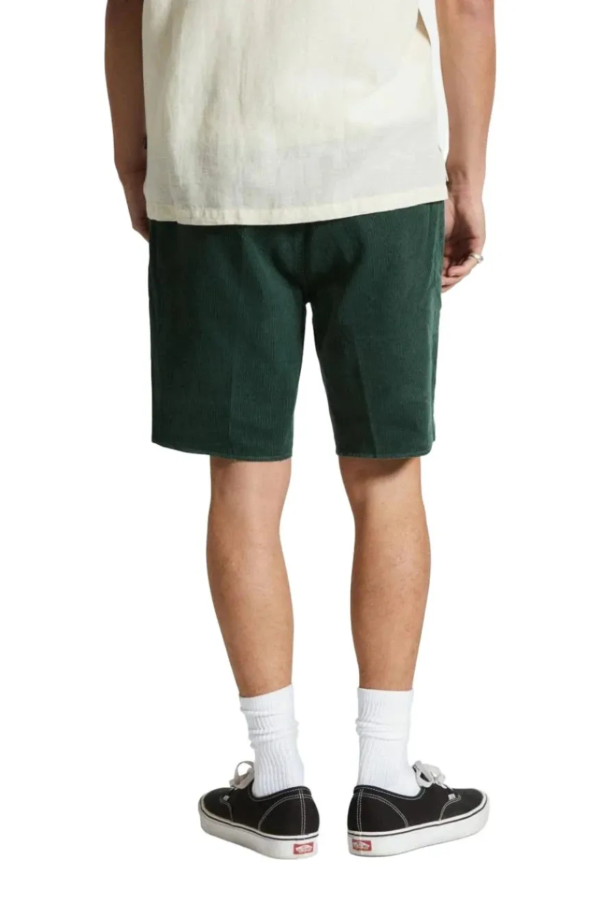 BRIXTON Madrid II Corduroy Shorts Trekking Green Cord