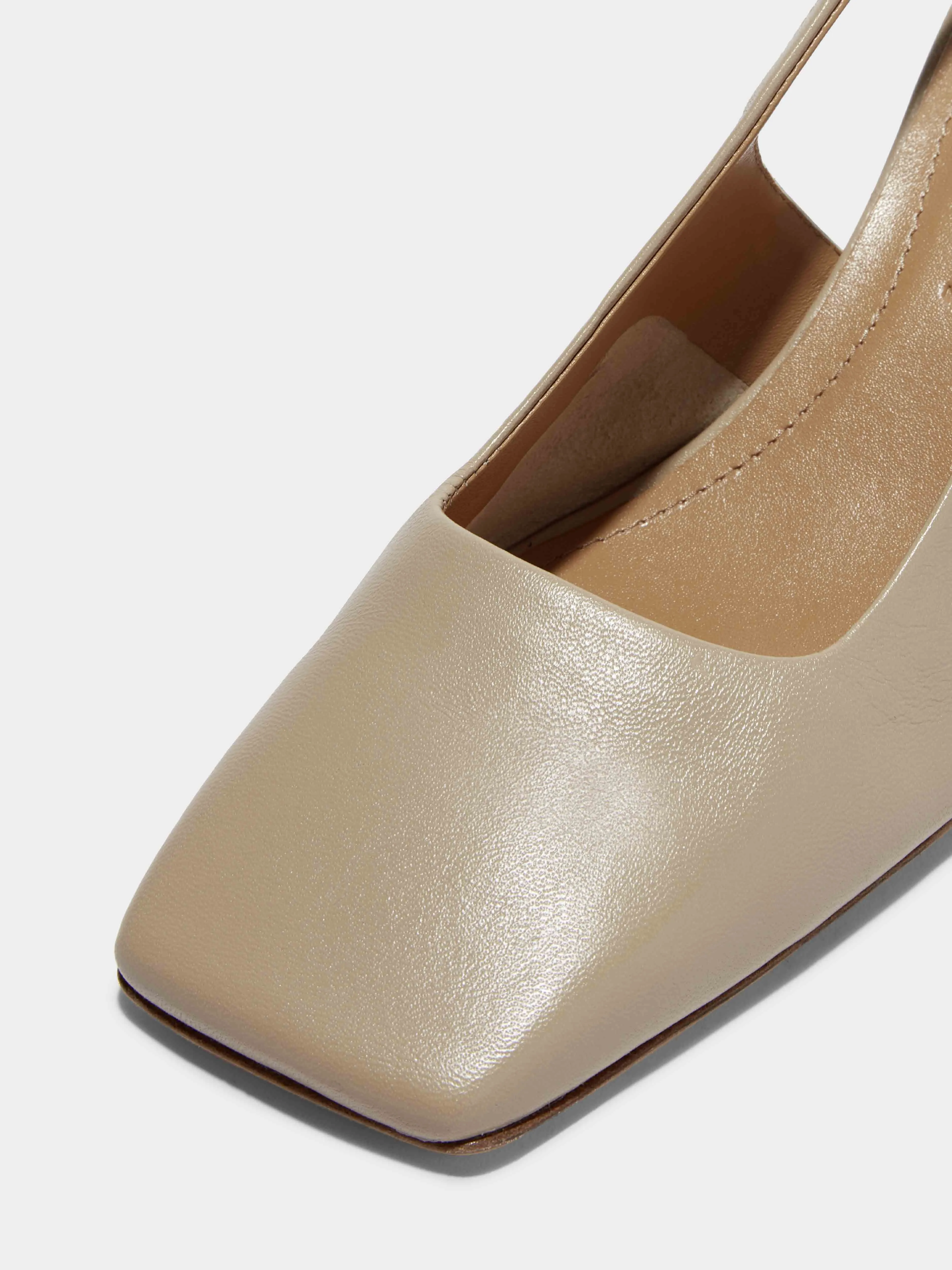 Eliza Leather Slingback Pumps