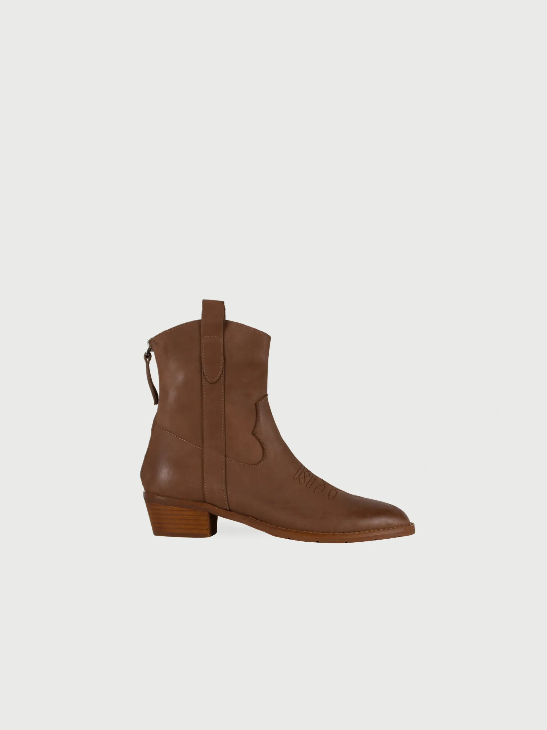 Embroidered Cowboy Leather Boots