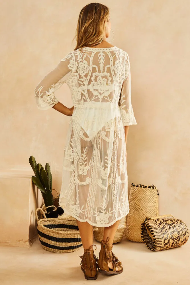 Florence Midi Dress White