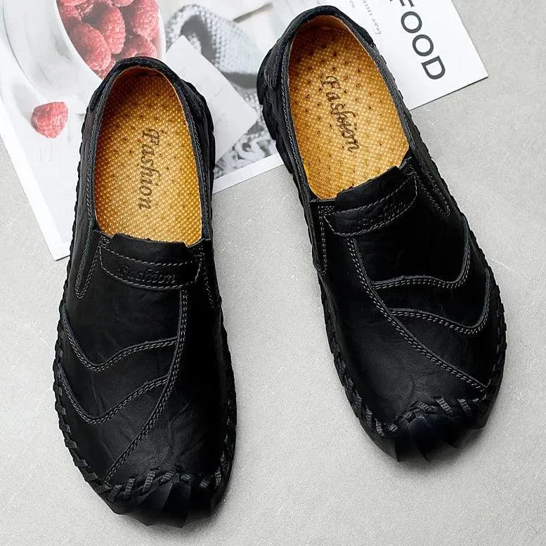 Men's Casual Shoes Handmade Leather Flat Loafers #JU302