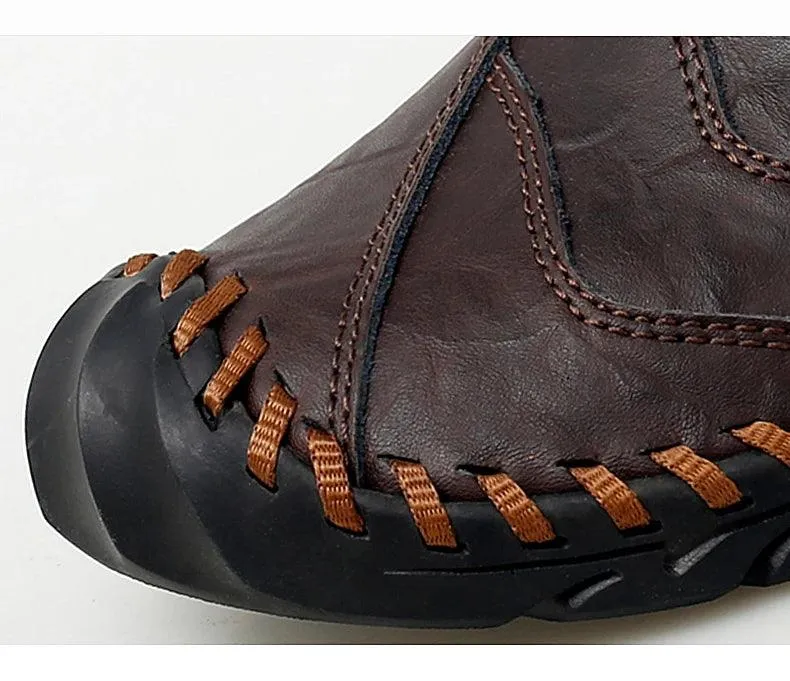 Men's Casual Shoes Handmade Leather Flat Loafers #JU302