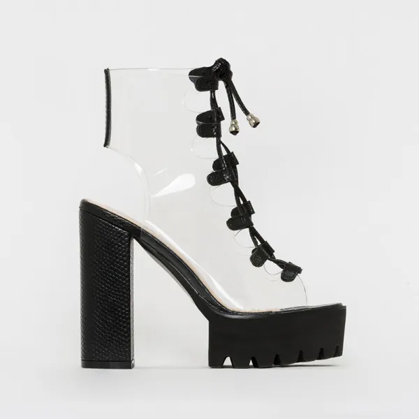 Purpdrank - White Sexy Street Patchwork Frenulum Opend Out Door Shoes